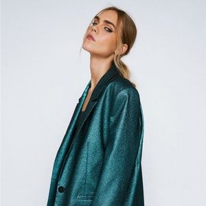 Nasty Gal Metallic Glitter Blazer
